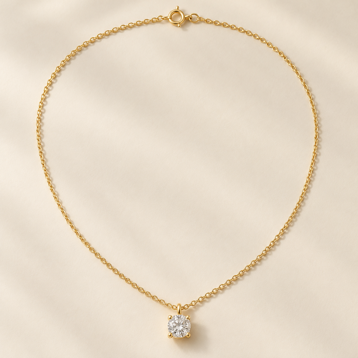 Iselle Solitaire Necklace — Lumera Diamonds