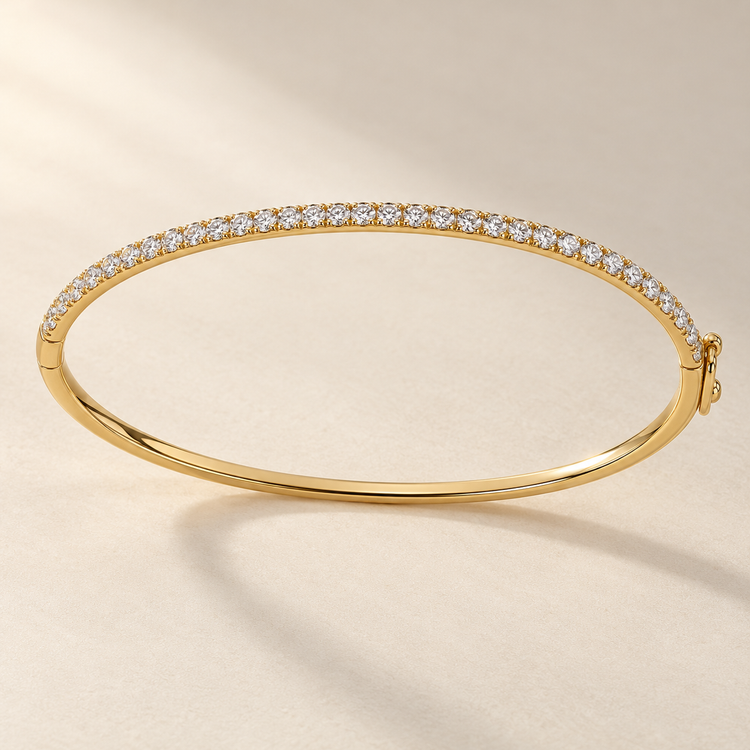 Noelle Pavé Bangle — Lumera Diamonds